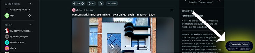 Rexplorer Gallery Button